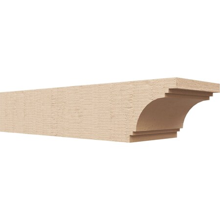 Ekena Millwork 6in. W x 4in. H x 20in. L Pescadero Woodgrain TimberThane Rafter Tail, Primed Tan RFTUR06X04X20PECRCPR